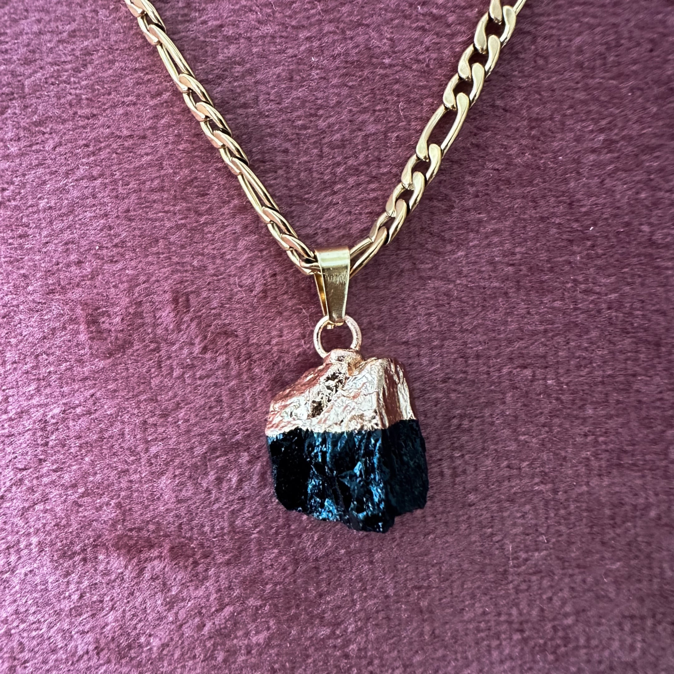 Ketting met edelsteen zwarte toermalijn - 29242 Ketting met edelsteen zwarte toermalijn