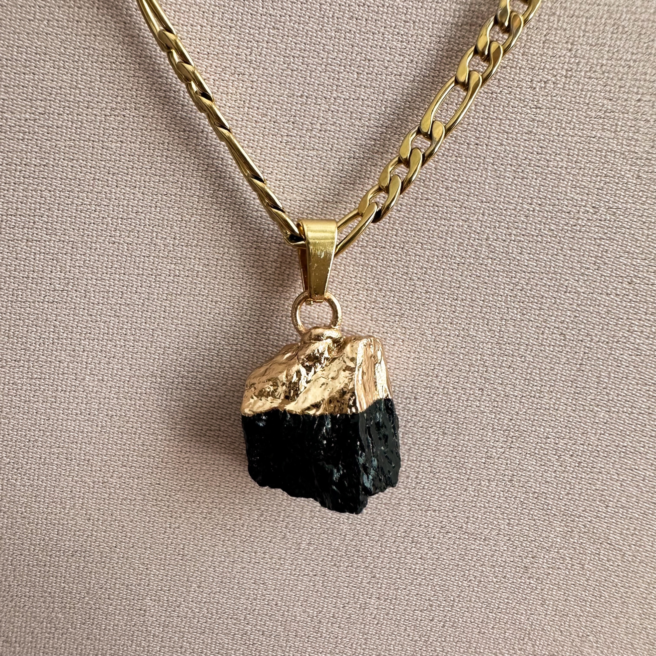 Ketting met edelsteen zwarte toermalijn - 29243 Ketting met edelsteen zwarte toermalijn