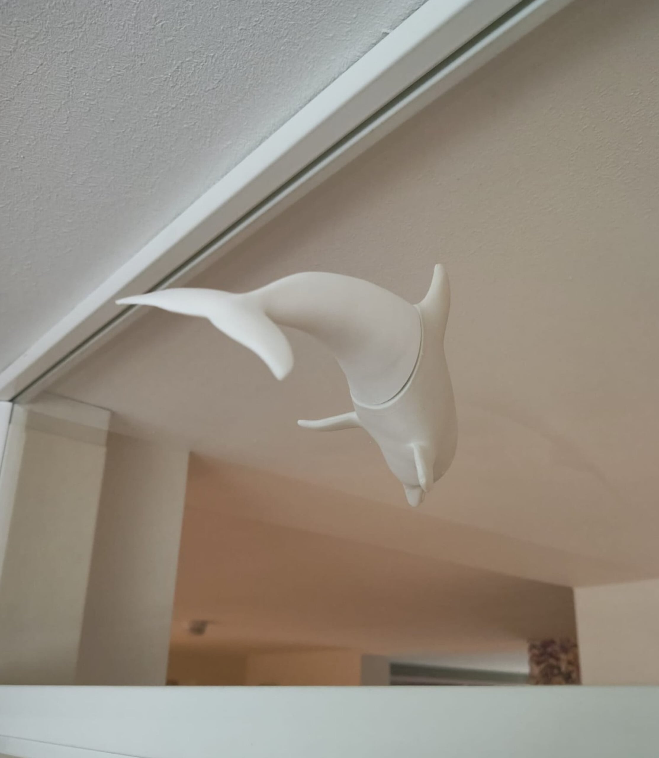 White dolphin window art