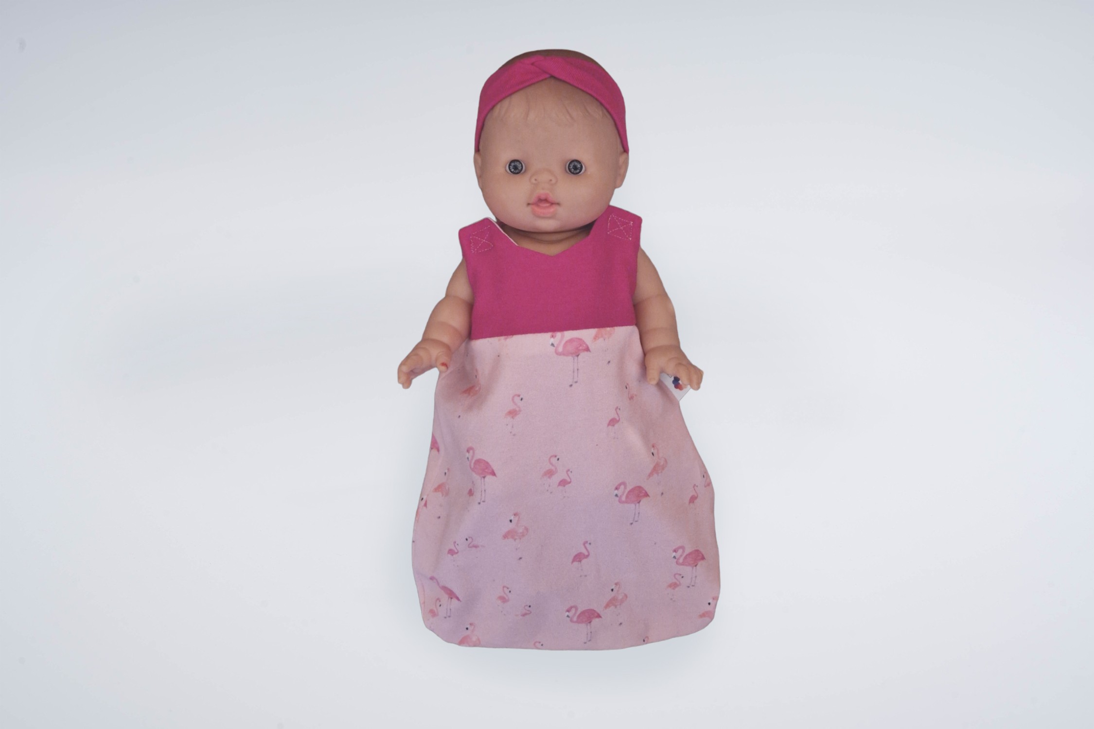 Poppenslaapzak Flamingrose