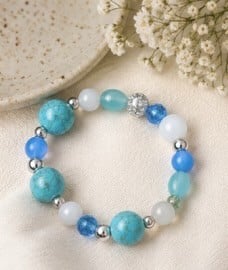 Aqua Glow handgemaakte armband - 148222 Aqua Glow handgemaakte armband
