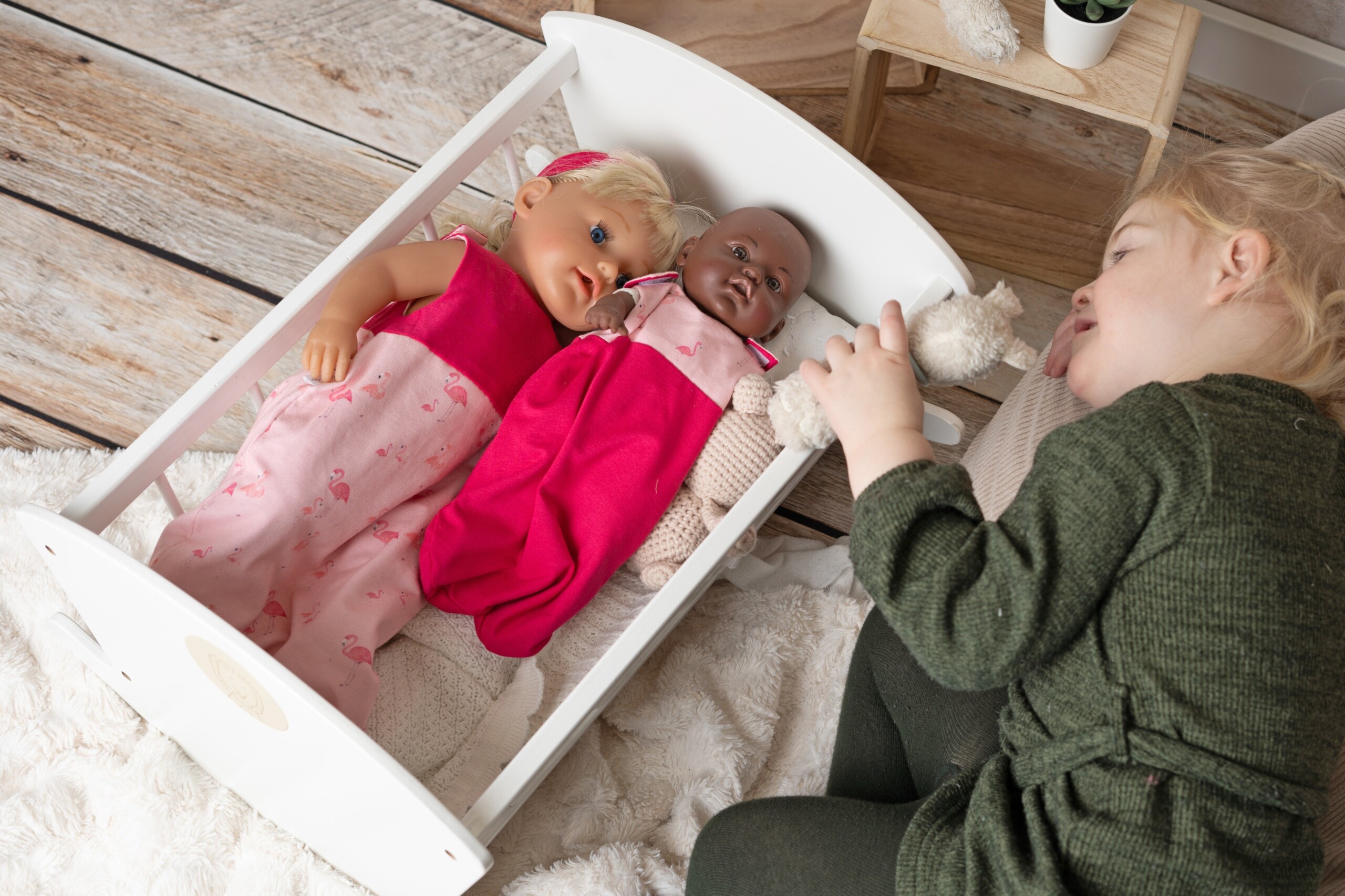 Poppenslaapzak Flamingrose