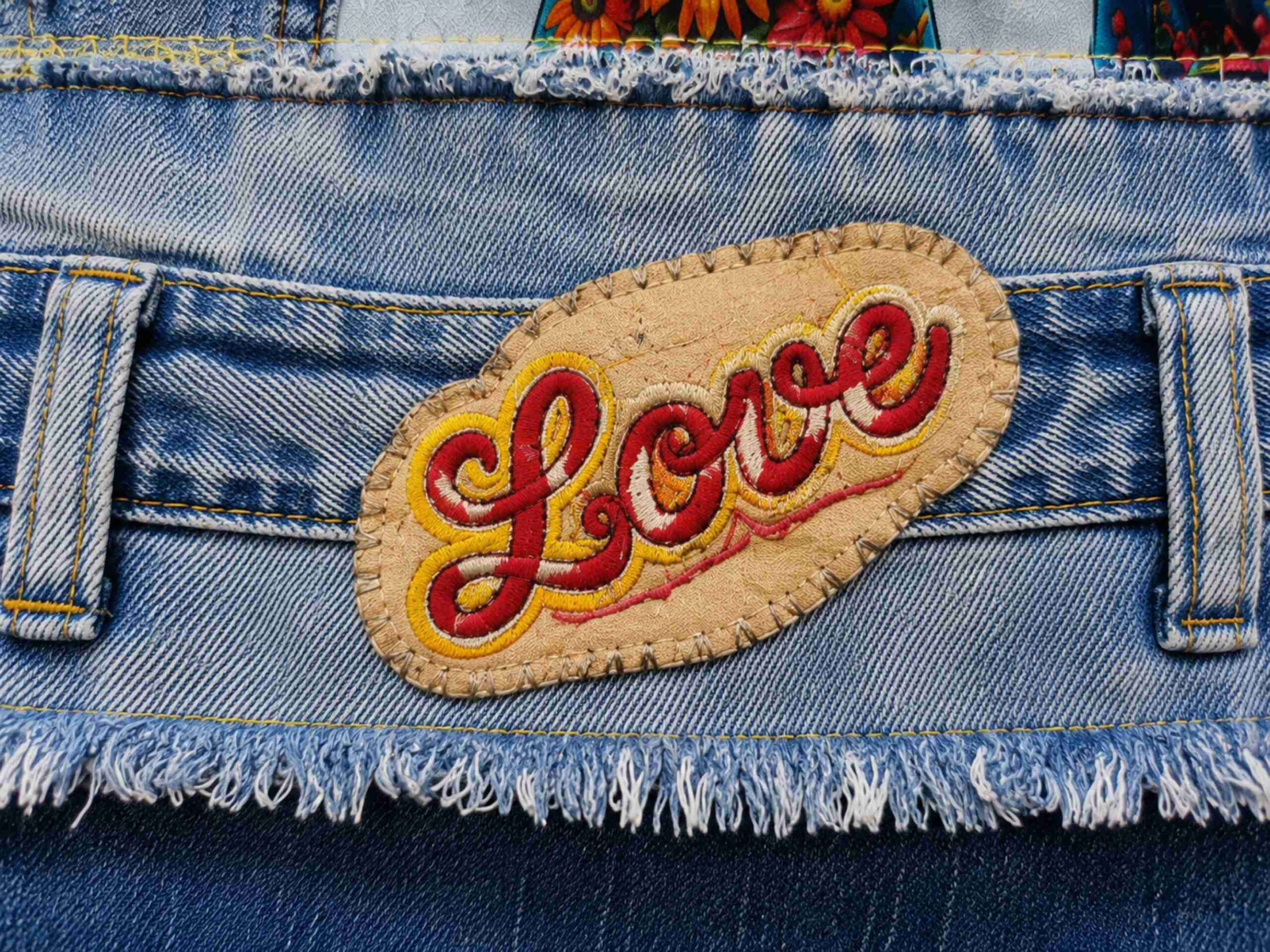 Flower Child– Upcycled Denim Jasje - 154548 Flower Child– Upcycled Denim Jasje