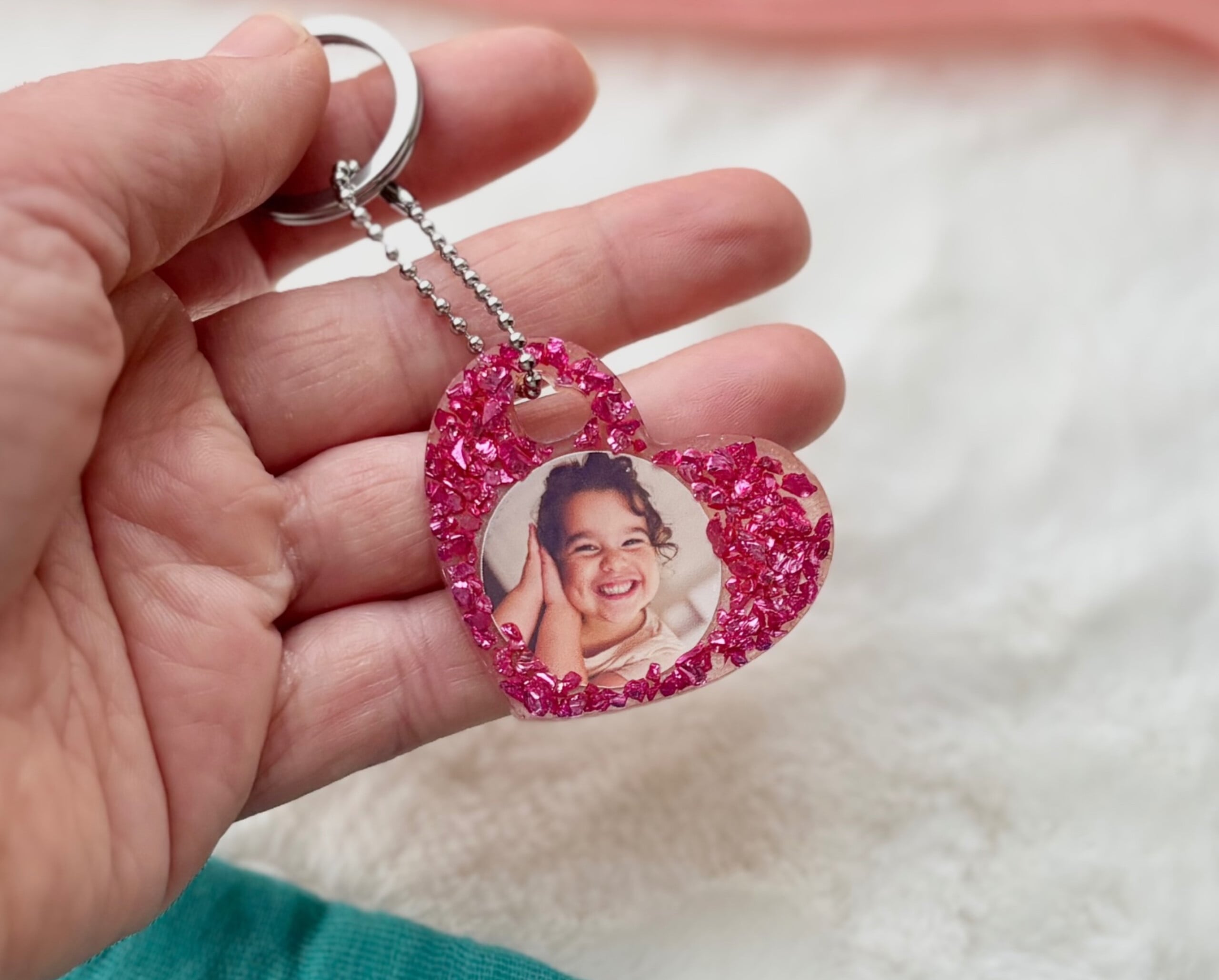 Gepersonaliseerde Foto Sleutelhanger Hart van Resin | Handgemaakt Cad… - 135581 Gepersonaliseerde Foto Sleutelhanger Hart van Resin | Handgemaakt Cadeau met Eigen Foto