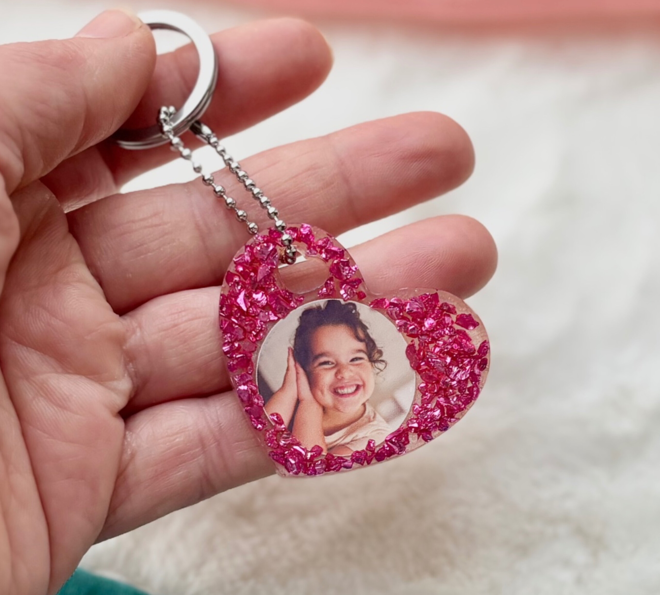 Gepersonaliseerde Foto Sleutelhanger Hart | Handgemaakt Cadeau met Ei… - 135586 Gepersonaliseerde Foto Sleutelhanger Hart | Handgemaakt Cadeau met Eigen Foto