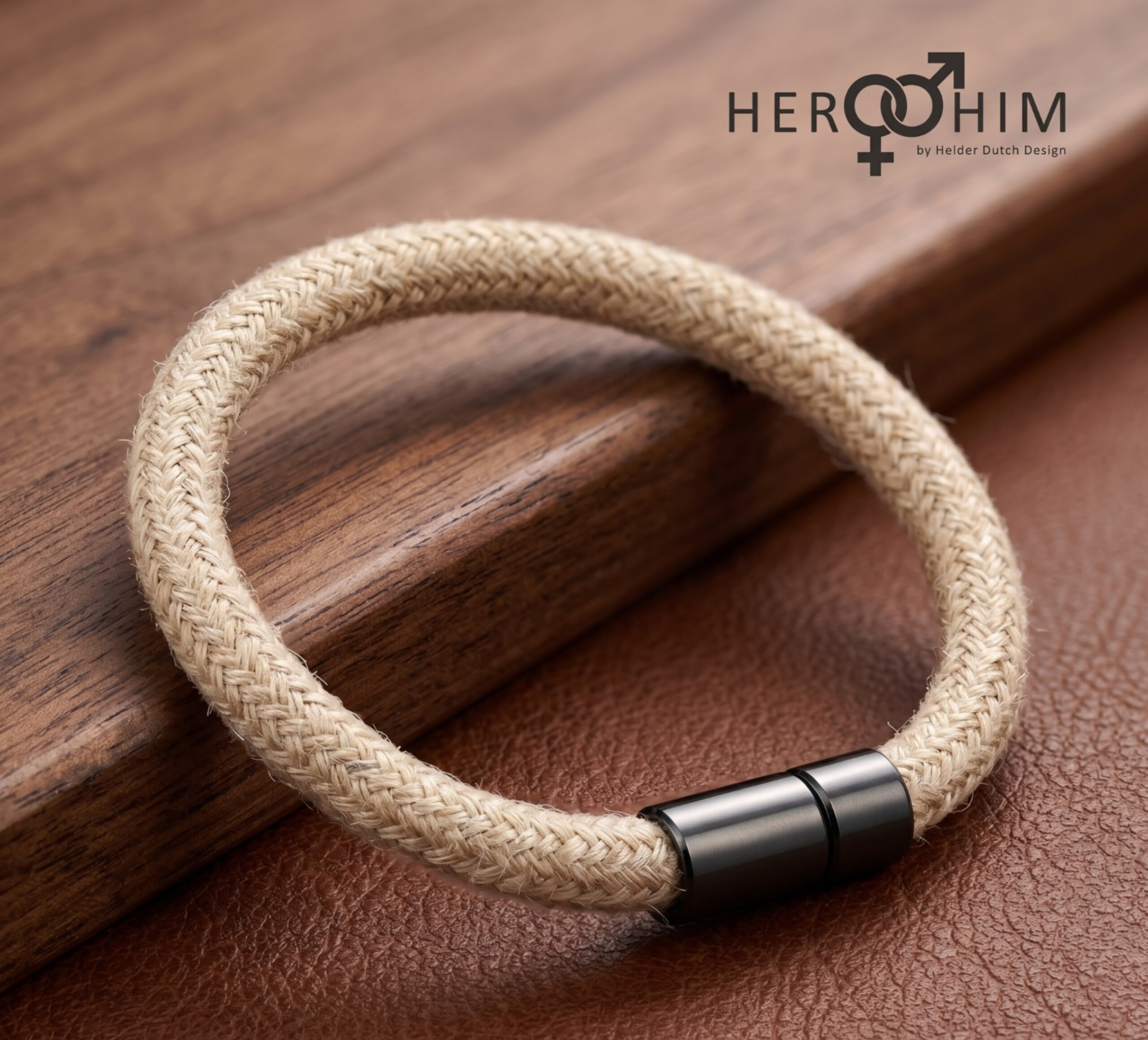 Armband van Textielsnoer - Jute - 127206 Armband van Textielsnoer - Jute