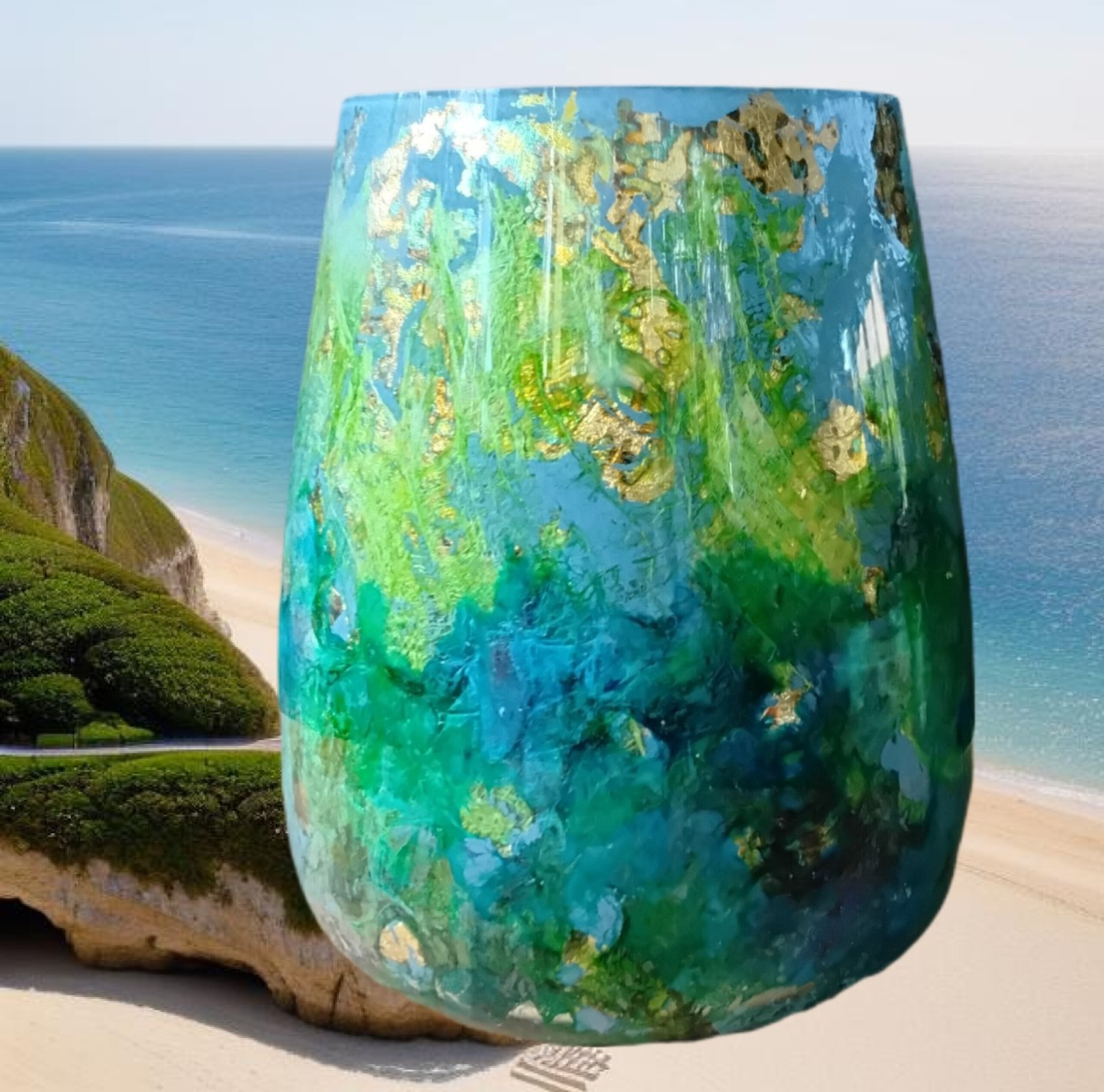 DIY woondecoratie: Experimentele Vaas maken - A4 gids + materialenpakket in kleur naar keuze