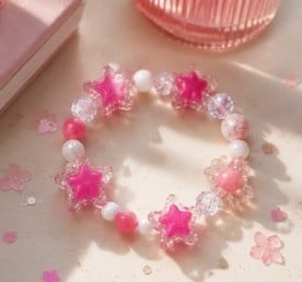 Pink Candy armband handgemaakt