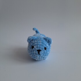 Gehaakte knuffel 'Lichtblauwe kat'