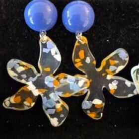 Grote resin oorbellen