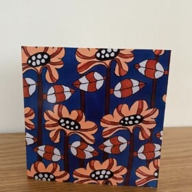 Handgetekende bloemenkaart