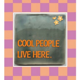 Handgemaakt tegeltje cool people — uniek, lief en heerlijk imperfect 😍