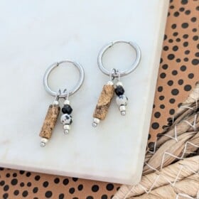 Classic zilveren oorbellen met natuursteen ✨