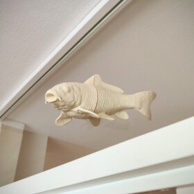 Beige Koi fish window art