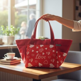 Projecttas – Handgemaakte breitas - haaktas rood