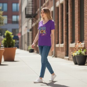 Soft purple Cat Tee – Everyday Comfort Edition