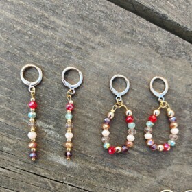 Unieke facet oorbellen