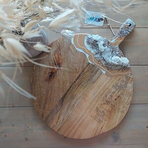 Grote serveerplank goud en wit