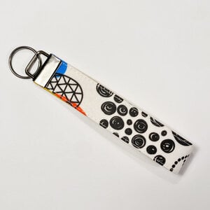 Keyfob Sleutelhanger Bold wit