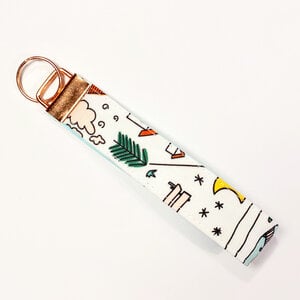 Keyfob Sleutelhanger Happy Camper