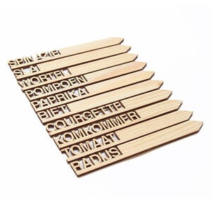 Groente labels van hout (set van 10)