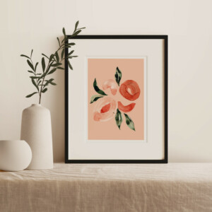 Alternative view of Abstracte Perzikken Peaches A5 Art Print / Peaches and Cream Art Print A4