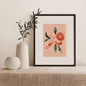 Alternative view of Abstracte Perzikken Peaches A5 Art Print / Peaches and Cream Art Print A4