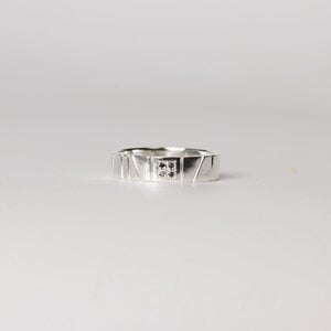 Ring - blacked out - zilver