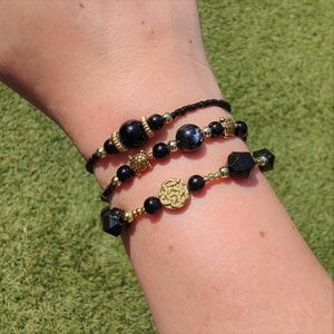 Alternative view of Armbanden set 'Chique' zwart met goud