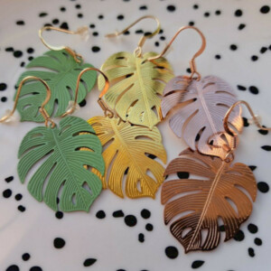 Oorbellen filligraan groot monsterablad