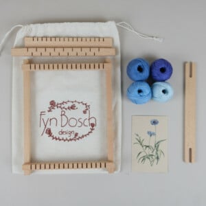 Blauw Korenbloem DIY Weefpakket Groot
