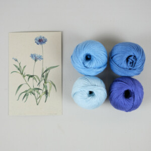 Blauw Korenbloem DIY Weefpakket Groot