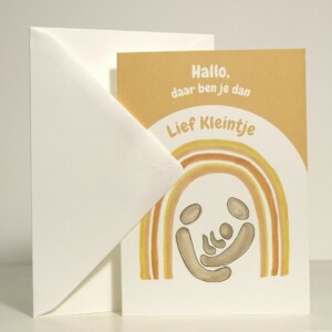 Felicitatie geboorte kaart neutraal
