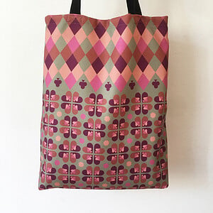 Shopper met speelkaarten print
