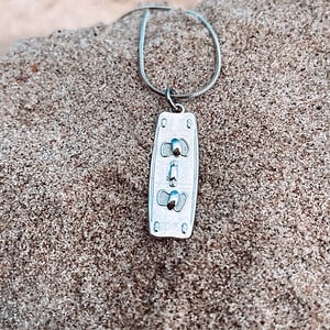Oceaan Kiteboard Ketting Zilver
