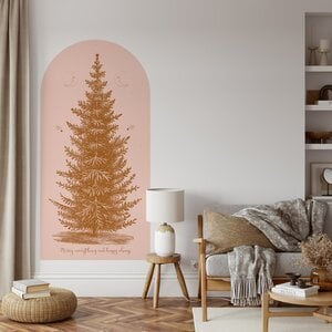 Kerstboom Behang Boog Sticker Blush