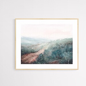 Mistig Landschap Art Print A4 / Misty Landscape Abstract Art print A4