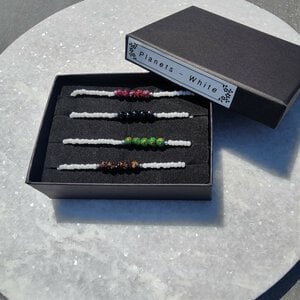 Armbanden set 'Planets' wit