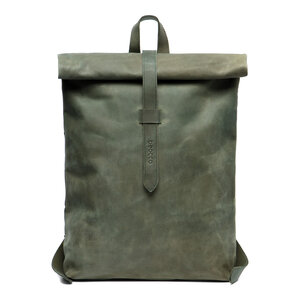 Beocca - Leren rugzak Mavis groen - 15" laptoptas