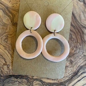 Oorbellen | Duo (rond) roze