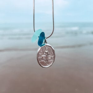 Zeeglas Kitegirl Ketting Zilver