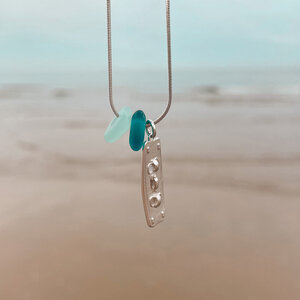 Zeeglas Kiteboard Ketting Zilver