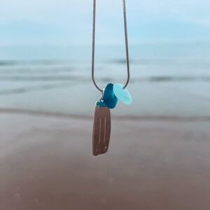 Alternative view of Zeeglas Kiteboard Ketting Zilver