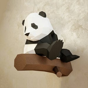 Alternative view of DIY pakket Panda – compleet knutselpakket met snijmat, liniaal, vouwbeen, mesje