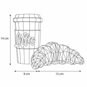 Alternative view of DIY pakket Koffie Pauze – compleet knutselpakket met snijmat, liniaal, vouwbeen, mesje