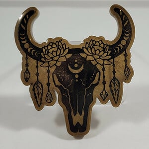 Boho koe schedel magneet