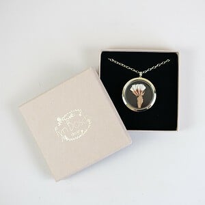 Gouden Bloemen Ketting met Zee Lavendel