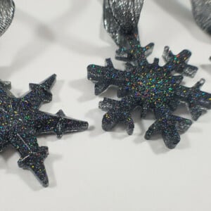 Alternative view of Glitter sneeuwvlokken kerst ornament set