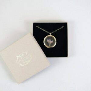 Gouden Bloemen Ketting met Zee Lanvendel