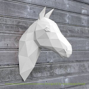 Alternative view of DIY pakket Paard – compleet knutselpakket met snijmat, liniaal, vouwbeen, mesje – Verschillende kleuren